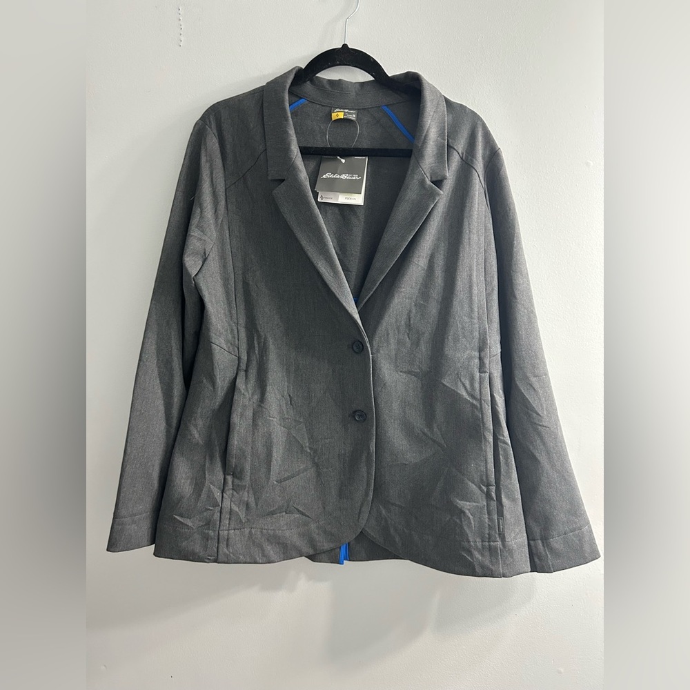 Women’s Eddie Bauer grey travex blazer suit jacket